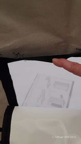 Air vent missing seam, outer view left